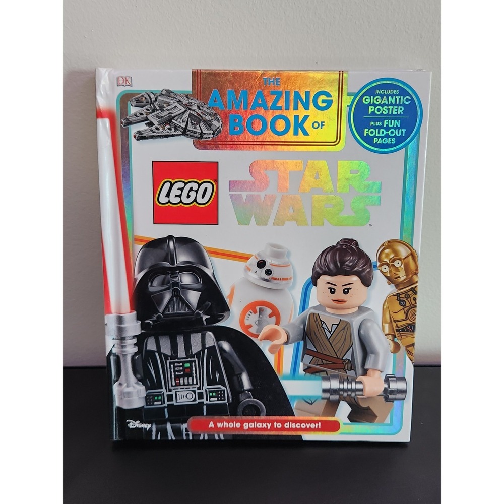 DK The Amazing Book of Lego Star Wars Hardcover w/ Millennium Falcon Poster